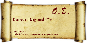 Oprea Dagomér névjegykártya